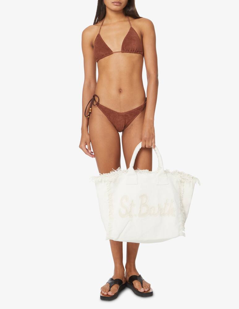 rinascente MC2 Saint Barth Borsa in cotone Patchwork - Bianco