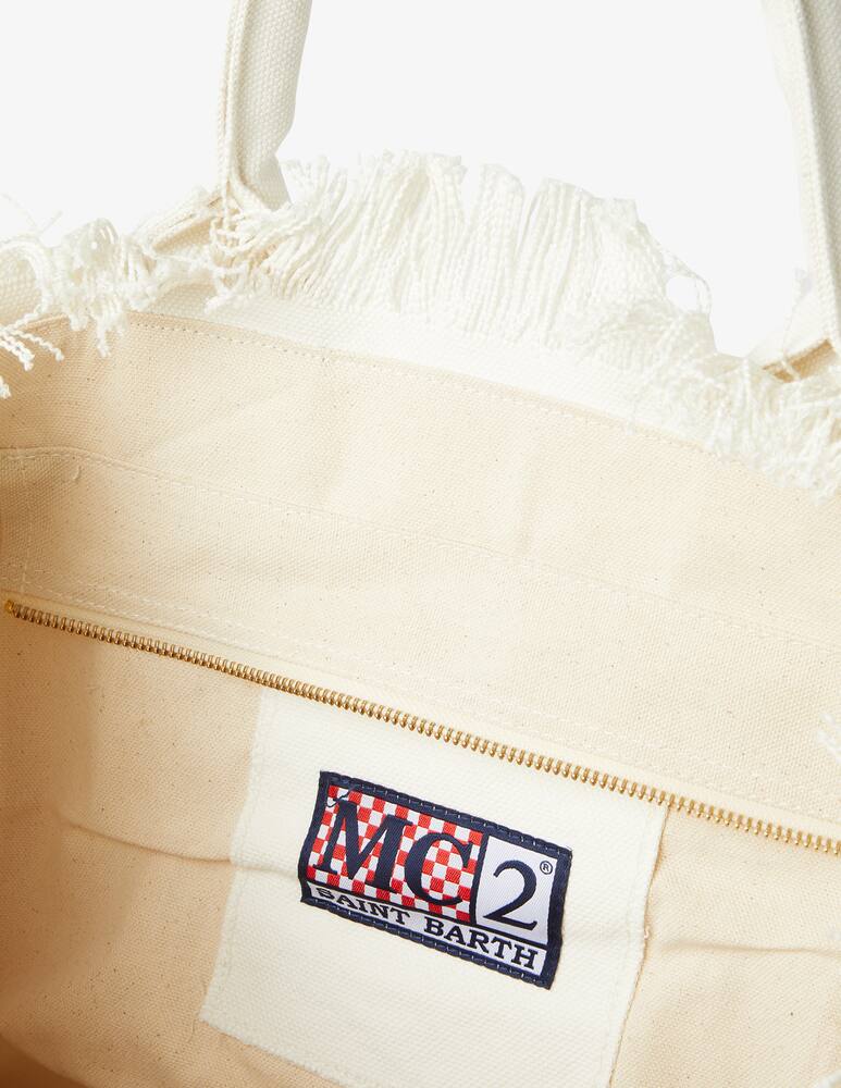 rinascente MC2 Saint Barth Borsa in cotone Patchwork - Bianco