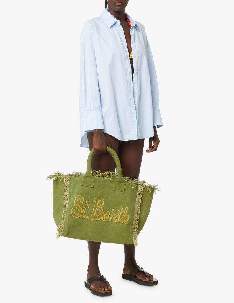 MC2 Saint Barth Patchwork cotton bag - Olive - picture 2 MC2 Saint Barth Patchwork cotton bag - Olive - picture 2
