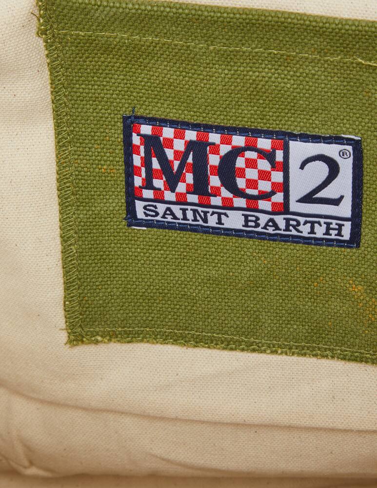 MC2 Saint Barth Patchwork cotton bag - Olive - picture 4 MC2 Saint Barth Patchwork cotton bag - Olive - picture 4