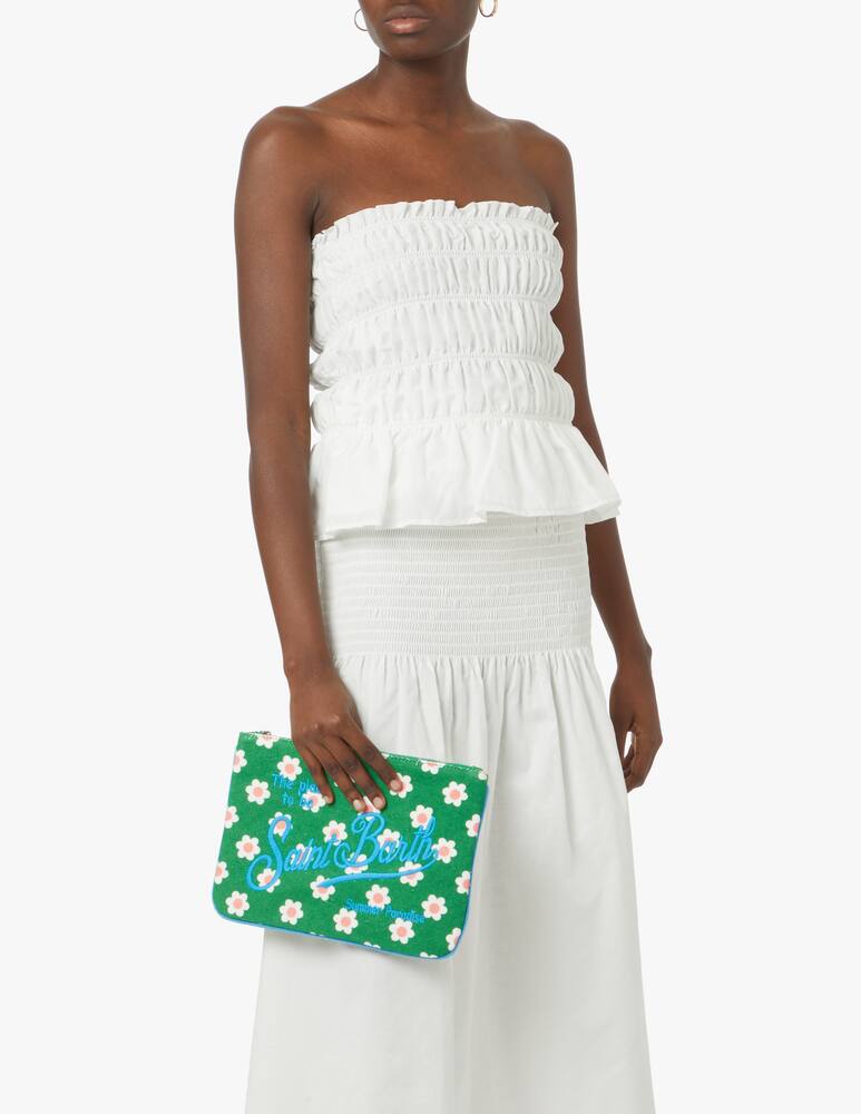 rinascente MC2 Saint Barth Sponge pochette bag - green