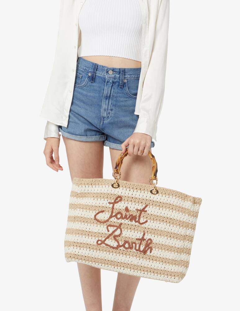 rinascente MC2 Saint Barth Borsa shopper ricamata - beige