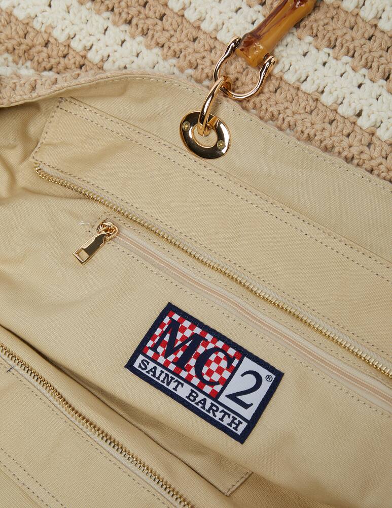 rinascente MC2 Saint Barth Borsa shopper ricamata - beige