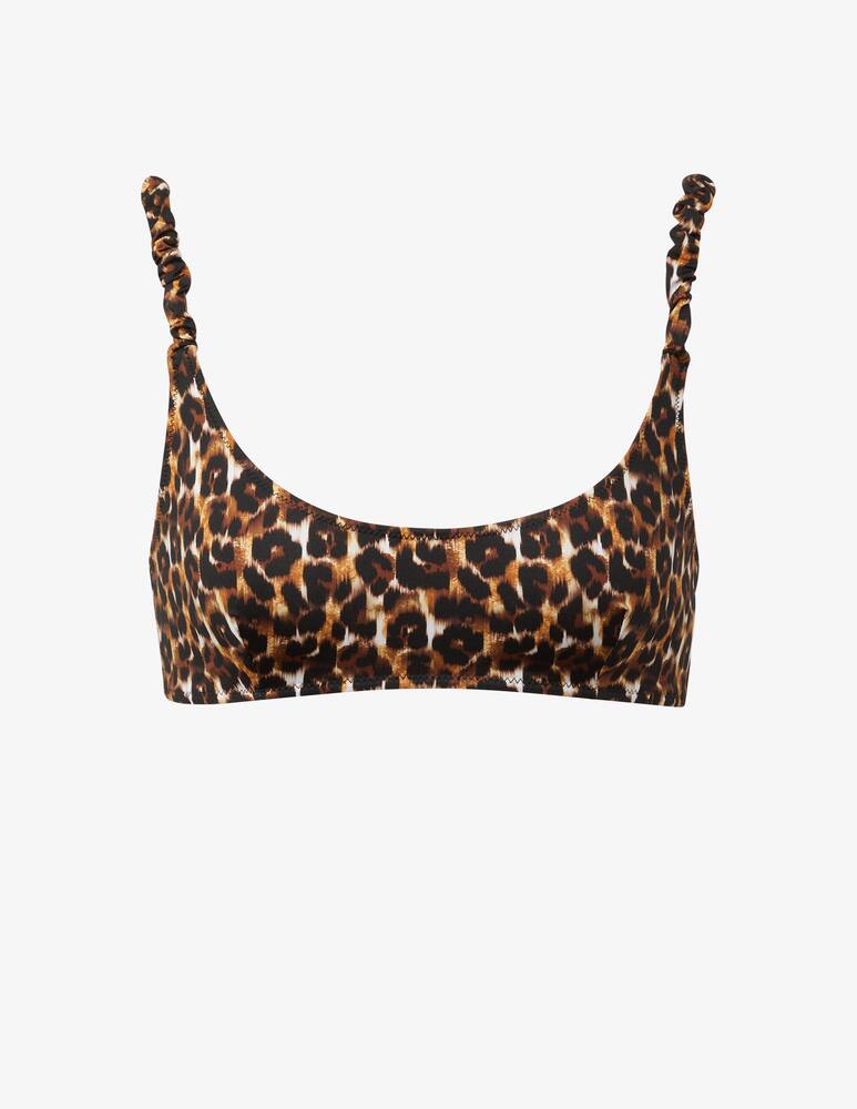 rinascente MC2 Saint Barth Top bralette con spalline arricciate - Marrone