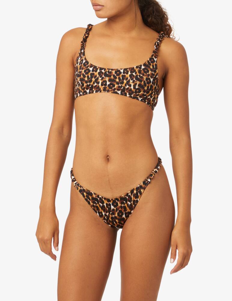 rinascente MC2 Saint Barth Top bralette con spalline arricciate - Marrone