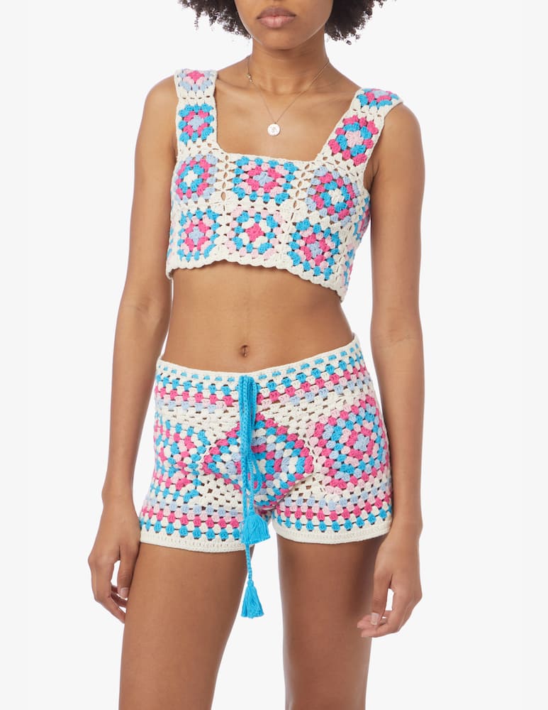 rinascente MC2 Saint Barth Cotton crochet top - multi