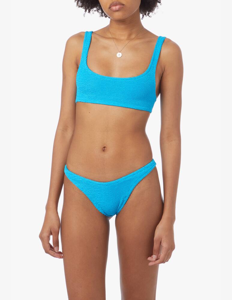 rinascente MC2 Saint Barth Slip bikini brasiliano con arricciature - azzurro