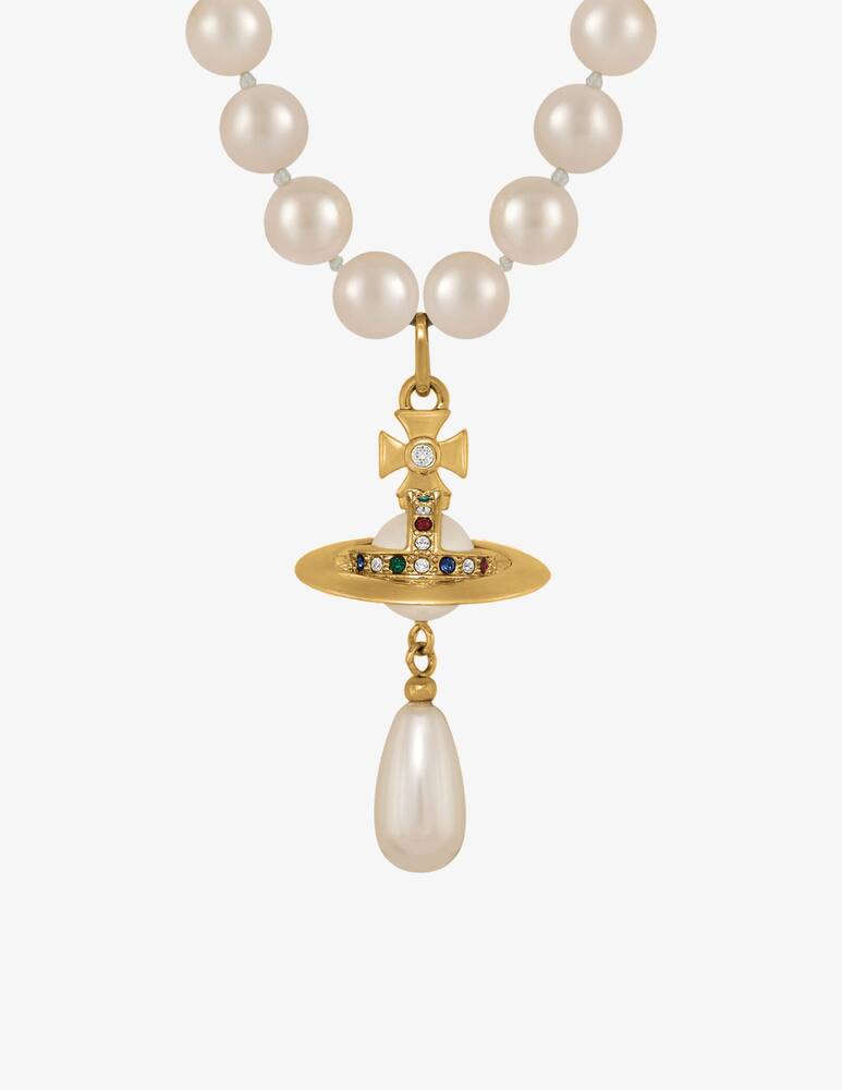 rinascente Vivienne Westwood One row pearl drop choker
