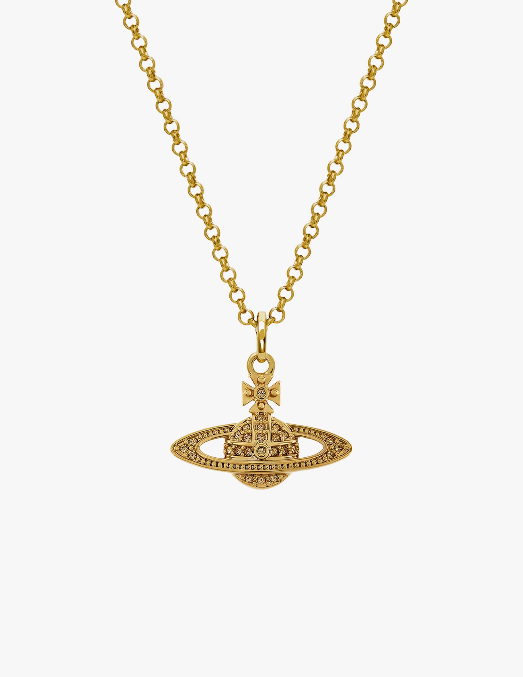 Shop Vivienne Westwood Mini bas relief orb necklace on Rinascente