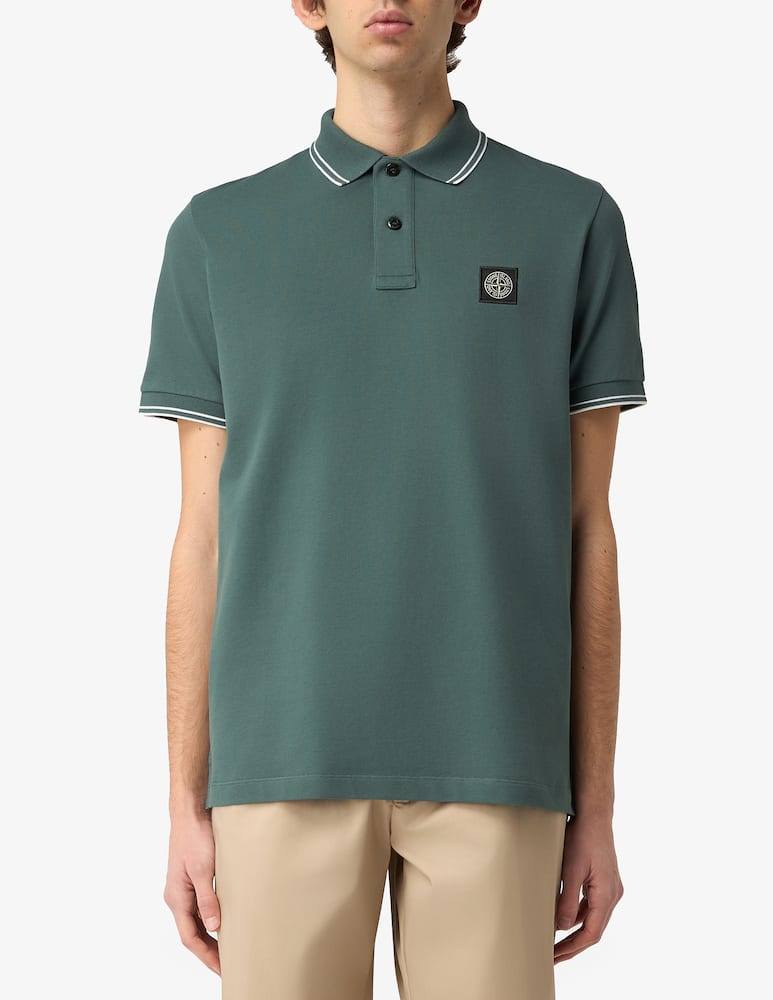 Stone Island Polo slim with piquet trim - picture 1 Stone Island Polo slim with piquet trim - picture 1