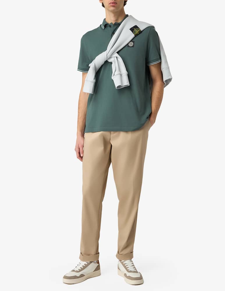 Stone Island Polo slim with piquet trim - picture 2 Stone Island Polo slim with piquet trim - picture 2