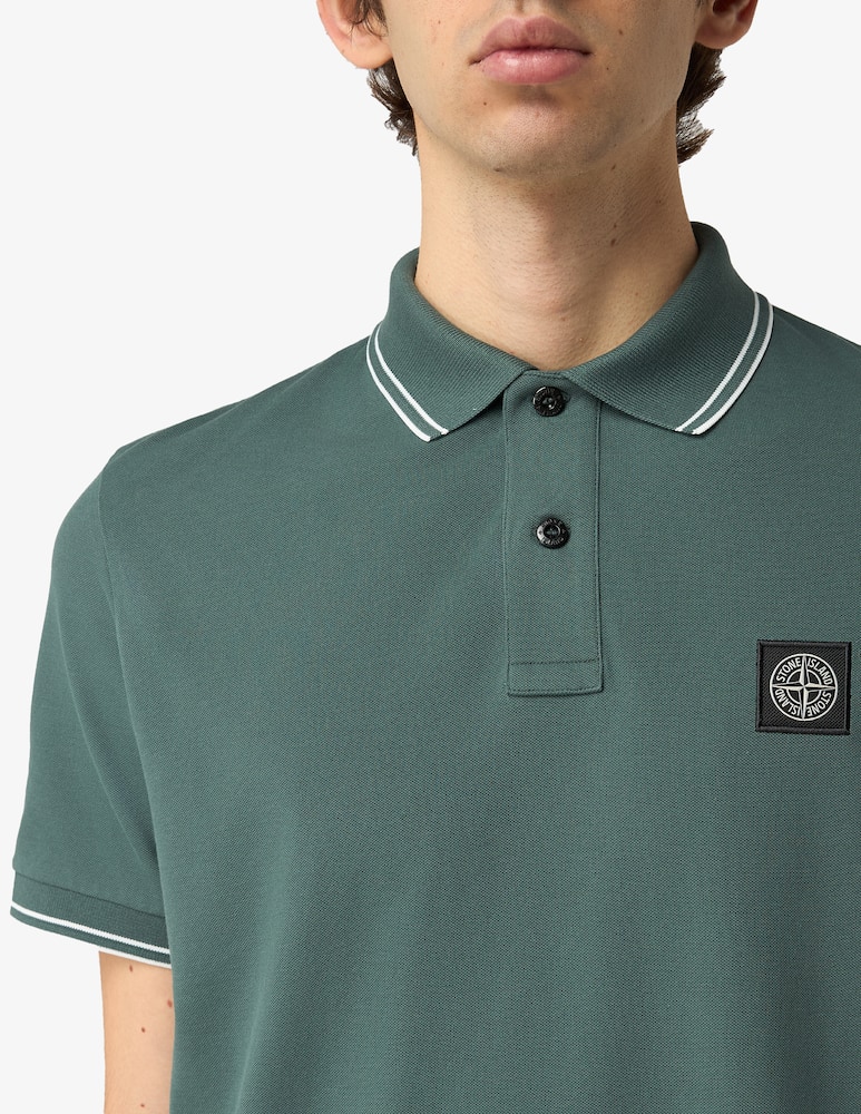 Stone Island Polo slim with piquet trim - picture 4 Stone Island Polo slim with piquet trim - picture 4