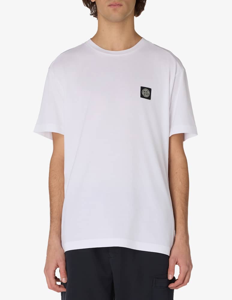 Stone Island T-shirt loghino patch slim - immagine 1