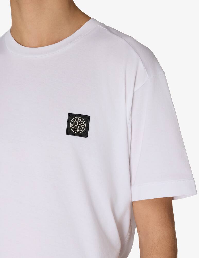 Stone Island T-shirt loghino patch slim - immagine 4