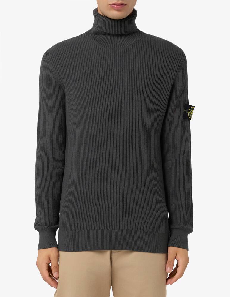 rinascente Stone Island Ribbed wool turtleneck jumper