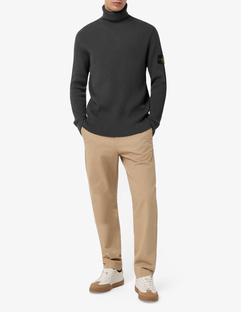 rinascente Stone Island Ribbed wool turtleneck jumper