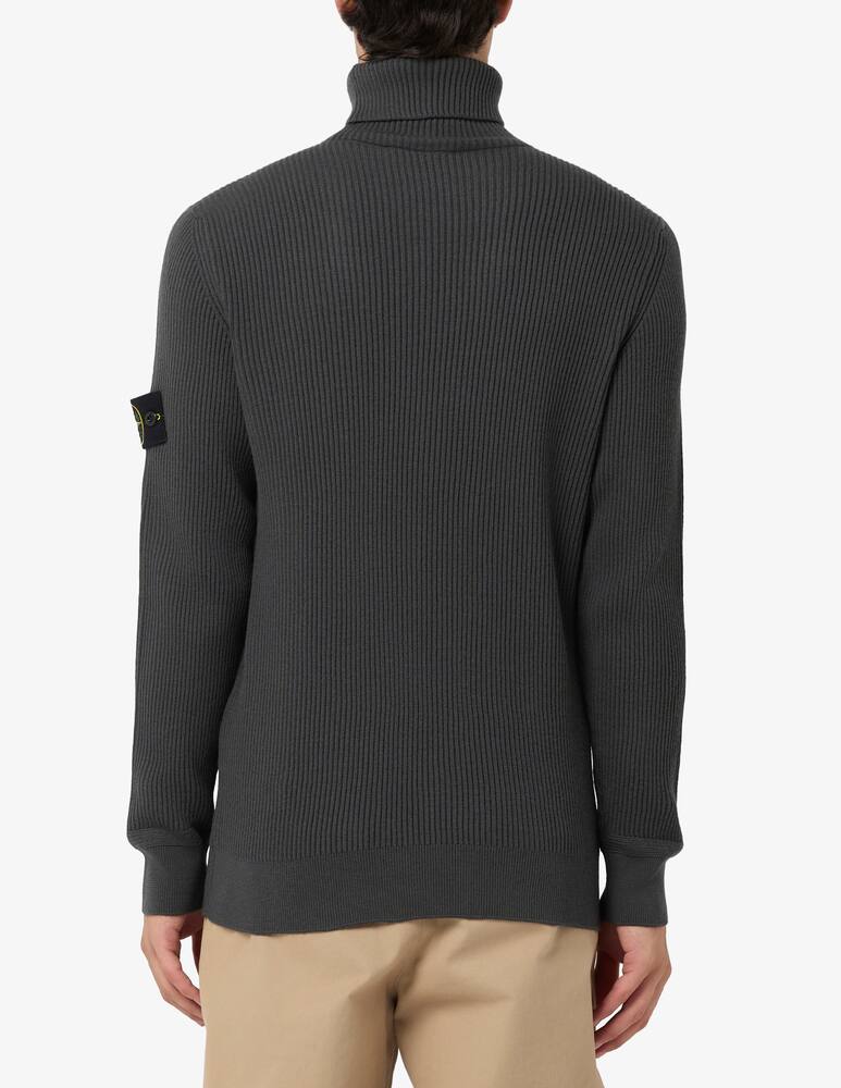 rinascente Stone Island Ribbed wool turtleneck jumper
