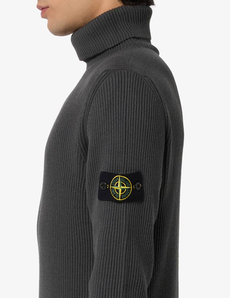 rinascente Stone Island Ribbed wool turtleneck jumper
