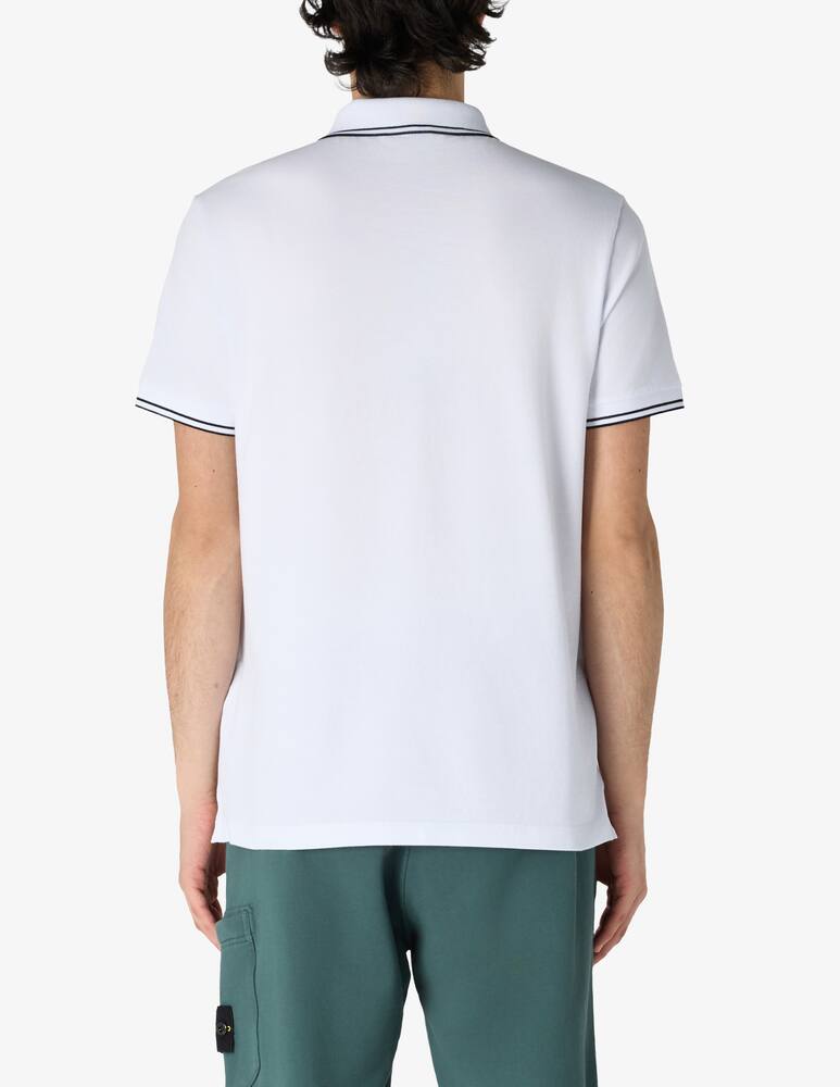 rinascente Stone Island Polo slim piquet loghino