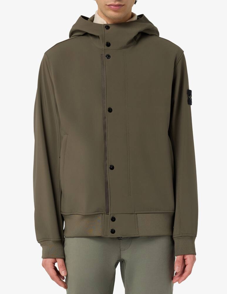 Stone Island Giaccone soft shell cappuccio - immagine 1 Stone Island Giaccone soft shell cappuccio - immagine 1