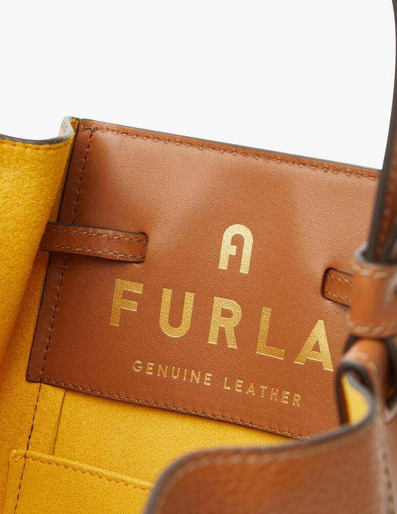 rinascente Furla Miastella leather bucket bag - brown