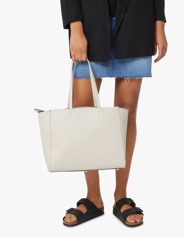 rinascente Furla Regina leather tote shopper bag - white