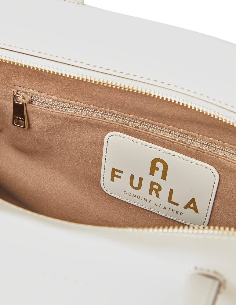 rinascente Furla Regina leather tote shopper bag - white