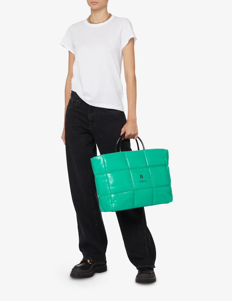 rinascente Furla Borsa shopper imbottita L Opportunity  - Verde