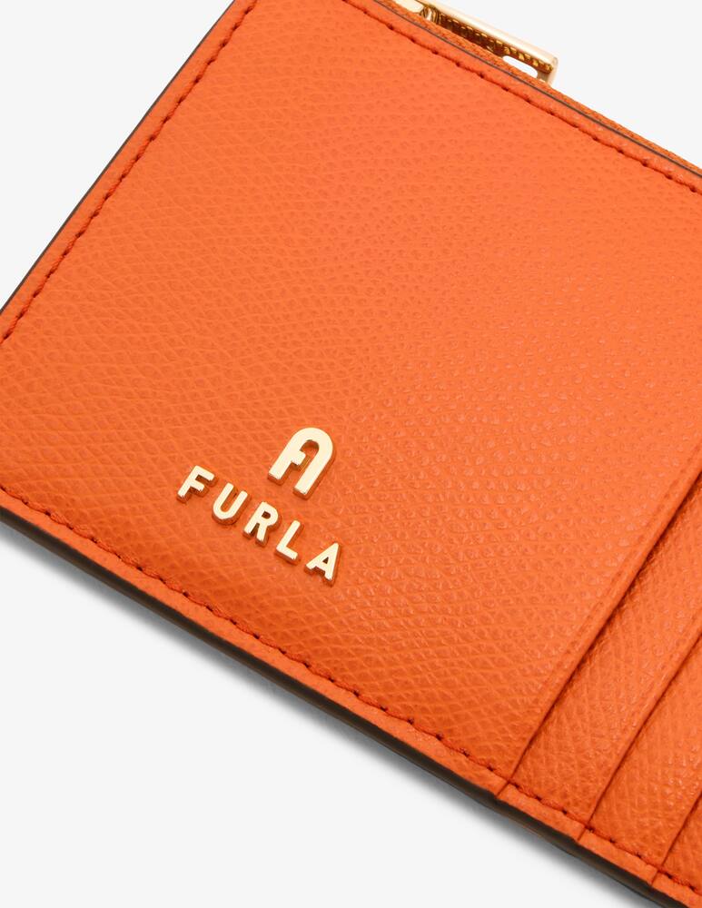 rinascente Furla Camel zip cardholder