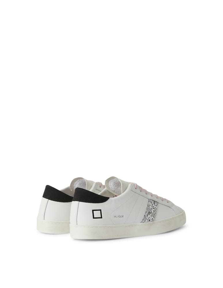 rinascente D.A.T.E. Sneakers in pelle hil glitter - bianco
