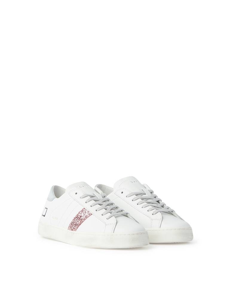 rinascente D.A.T.E. Hil Glitter leather low-top sneakers - white