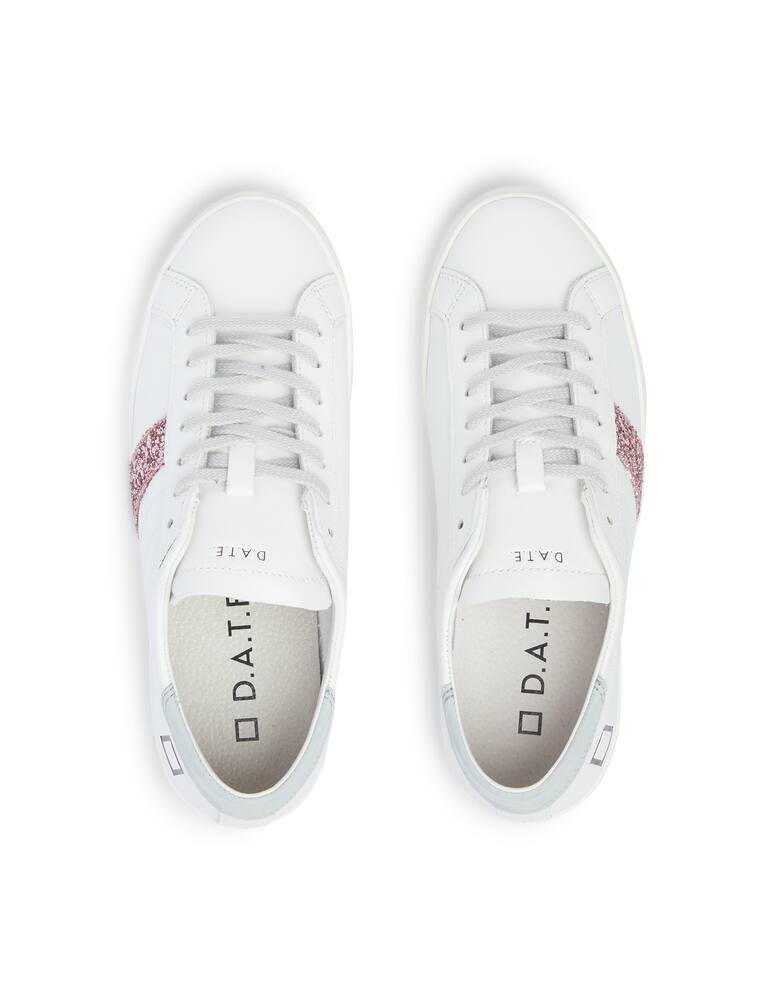 rinascente D.A.T.E. Hil Glitter leather low-top sneakers - white