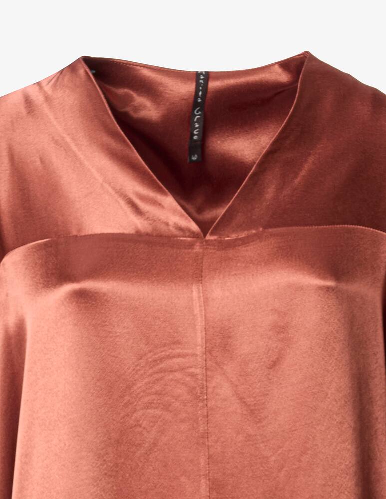 Manila Grace Shiny satin tunic dress - picture 3 Manila Grace Shiny satin tunic dress - picture 3