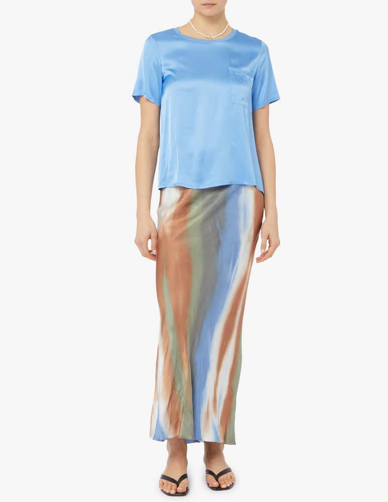 rinascente Manila Grace Satin T-shirt with pocket