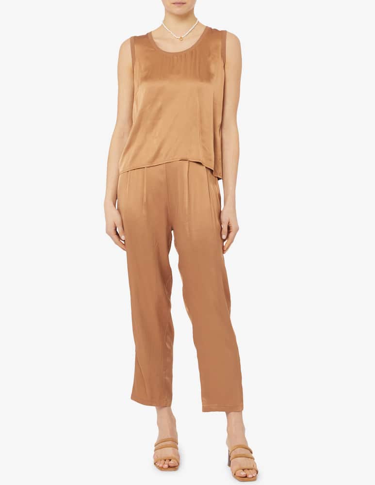 rinascente Manila Grace Top in raso lucido