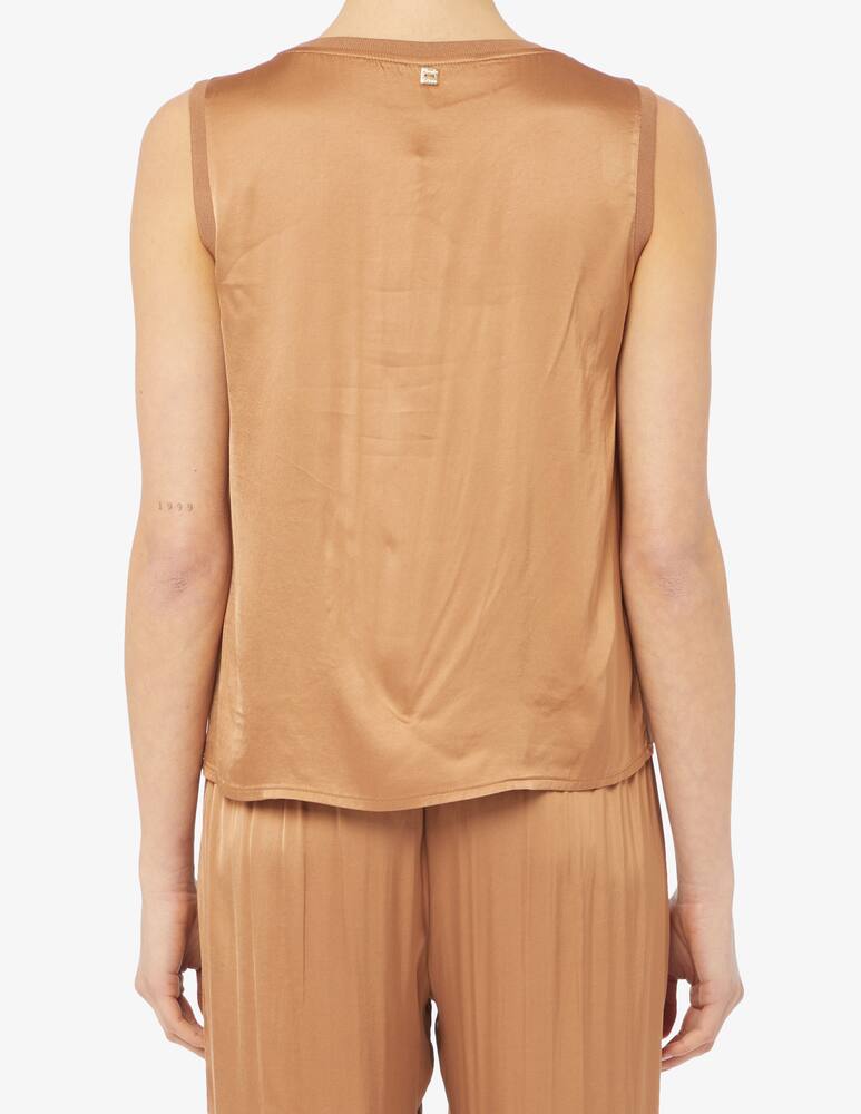 rinascente Manila Grace Top in raso lucido