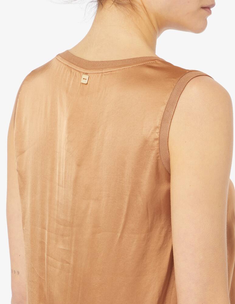 rinascente Manila Grace Top in raso lucido