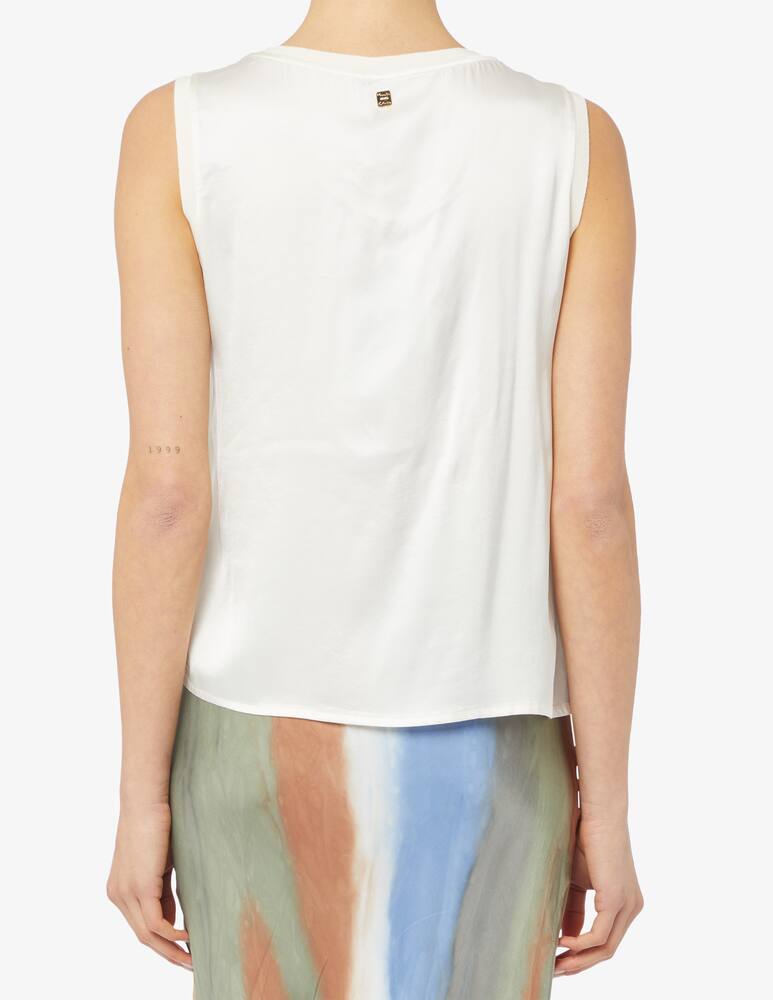 rinascente Manila Grace Top in raso lucido