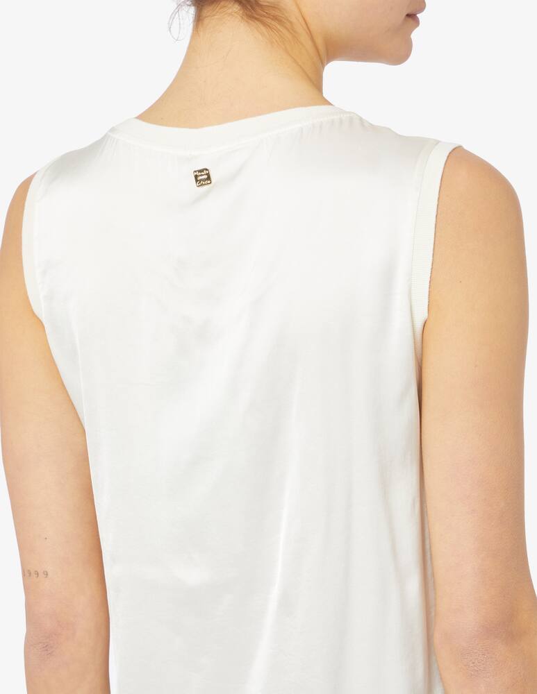 rinascente Manila Grace Top in raso lucido