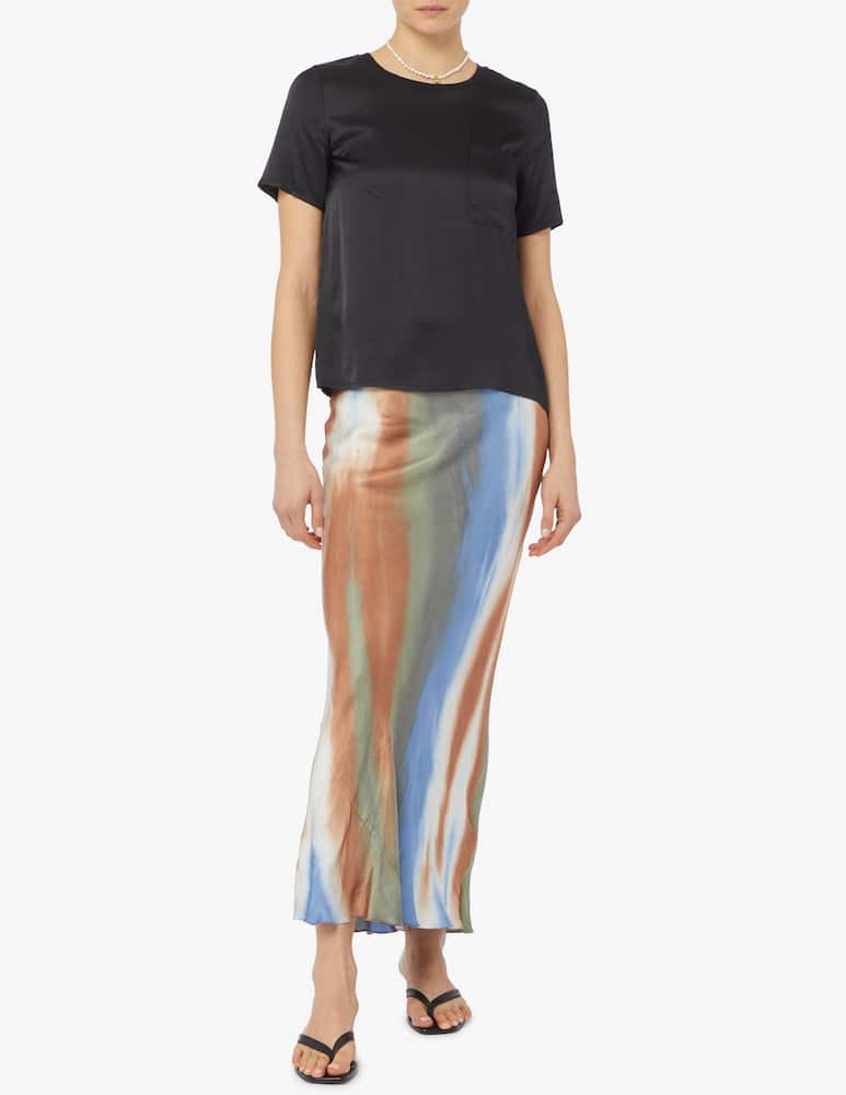 rinascente Manila Grace Satin T-shirt with pocket