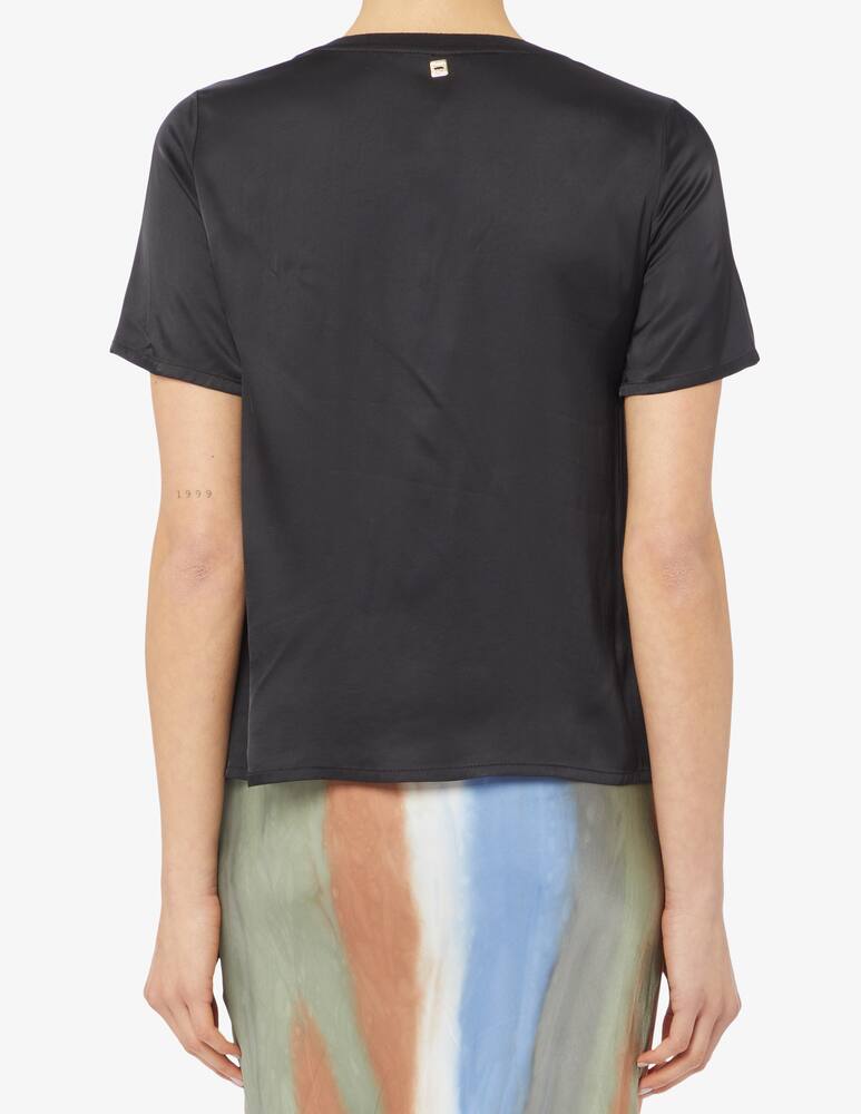 rinascente Manila Grace Satin T-shirt with pocket