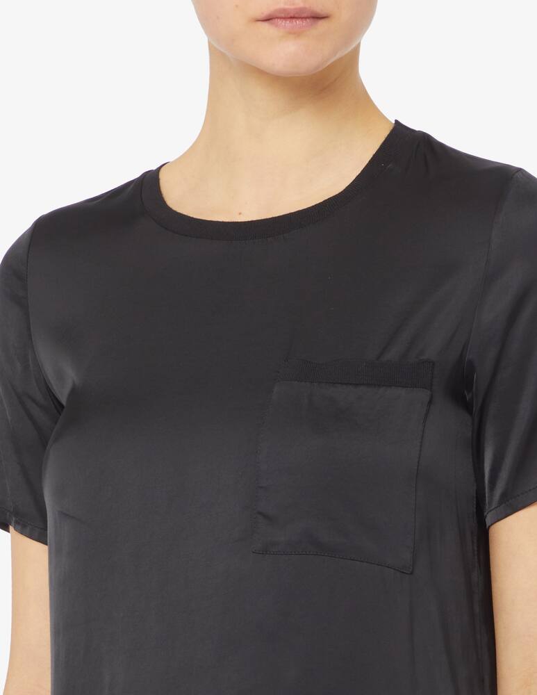 rinascente Manila Grace Satin T-shirt with pocket