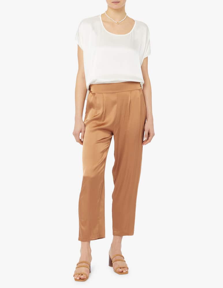 rinascente Manila Grace Elastic back satin trousers