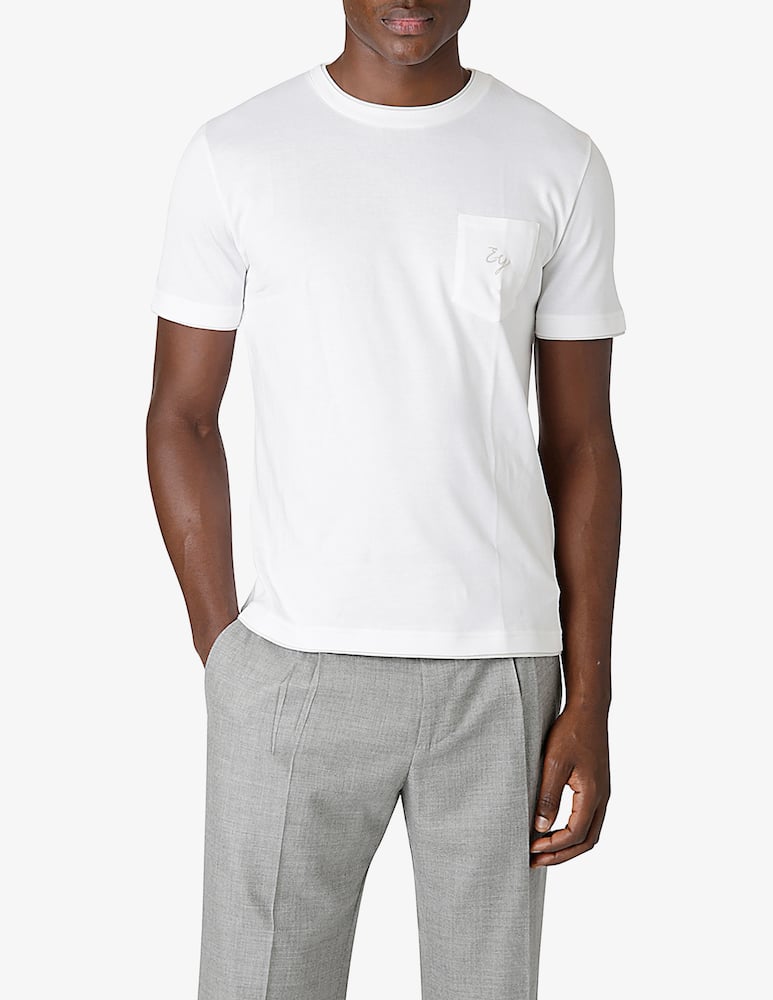 Eleventy T-Shirt Girocollo Con Ricamo - immagine 1 Eleventy T-Shirt Girocollo Con Ricamo - immagine 1
