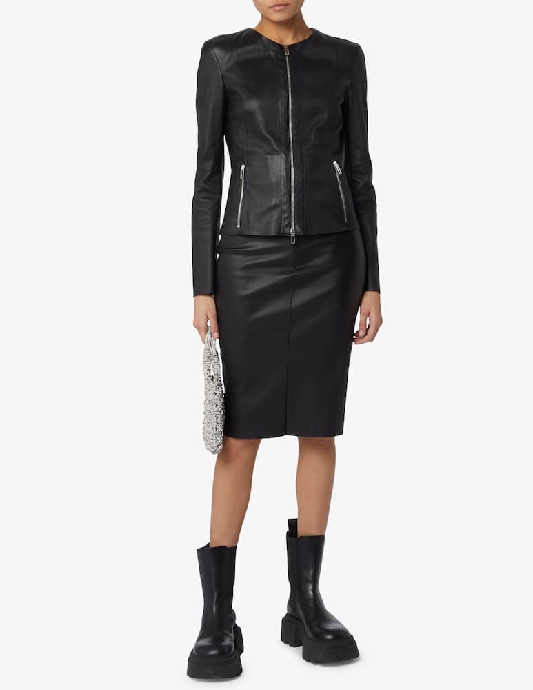 rinascente DROMe Leather midi skirt