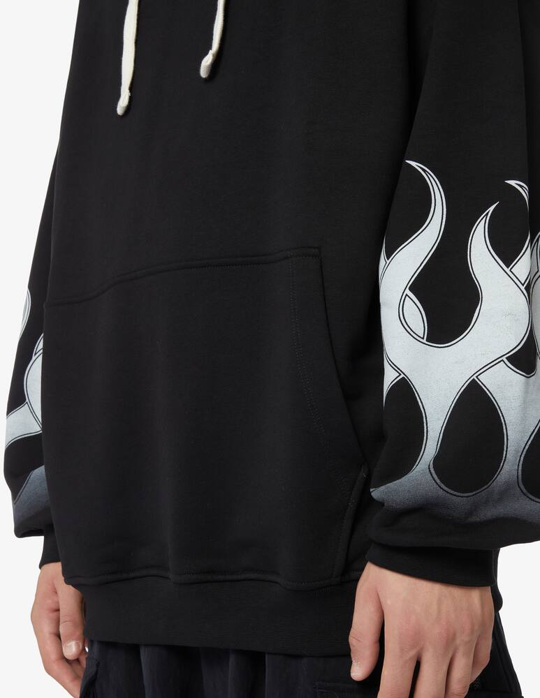 rinascente Vision of Super Felpa con cappuccio fiamma tribale