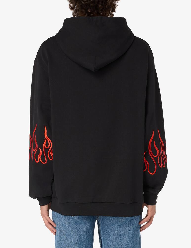 rinascente Vision of Super Felpa con cappuccio con fiamme rosse
