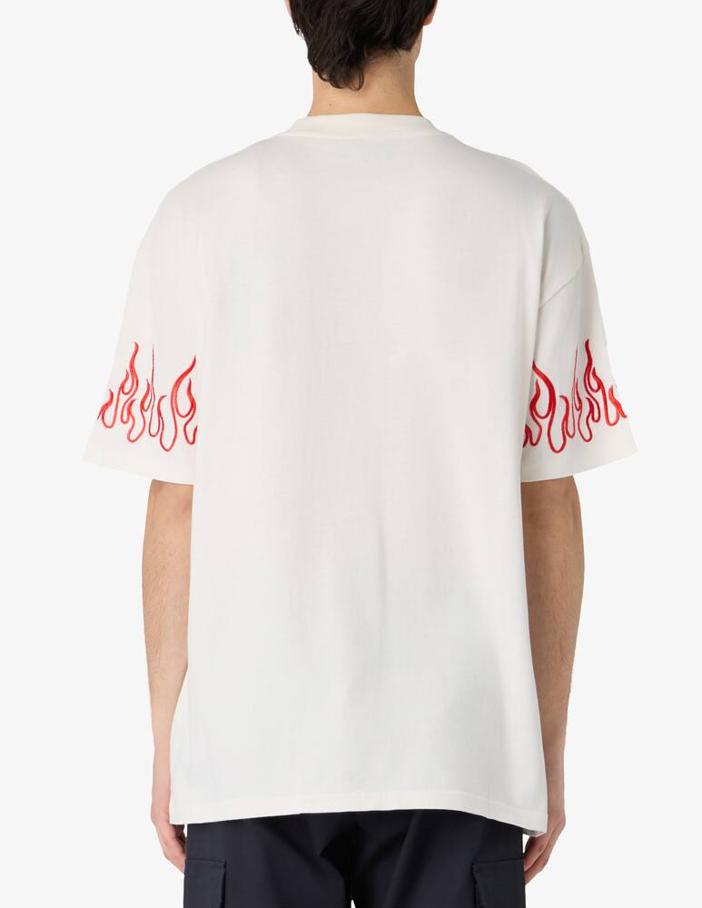 rinascente Vision of Super T-shirt con fiamme ricamate