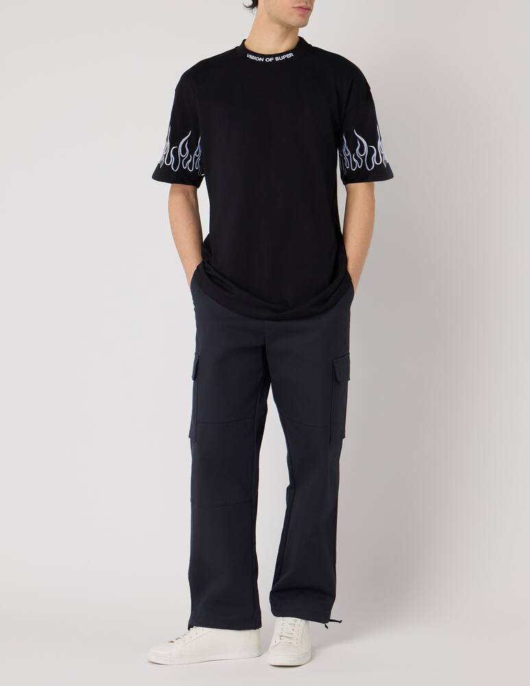 rinascente Vision of Super Maglia con fiamme ricamate