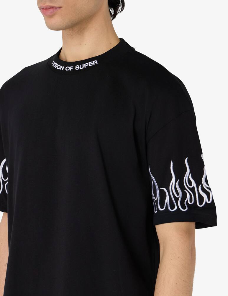 rinascente Vision of Super Maglia con fiamme ricamate